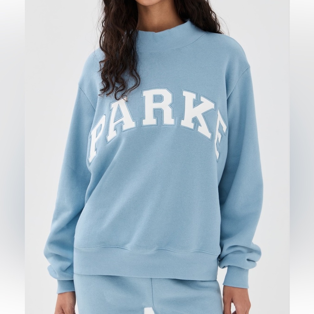 Parke varsity mock neck sweatshirt S/M brand new with tags